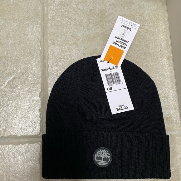 Timberland Classic Black Knit Beanie - Picture 1 of 5